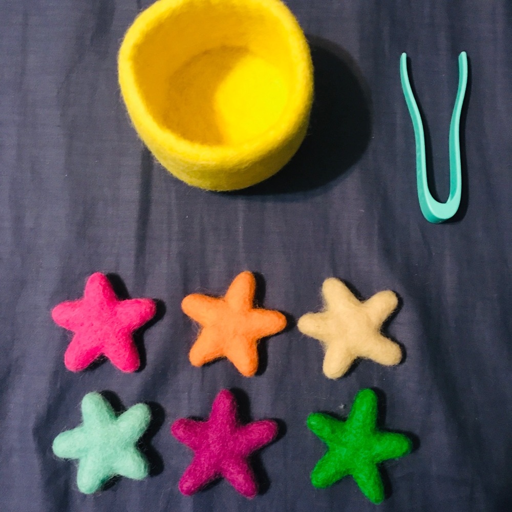 Lovevery Transfer Tweezers & Felt Stars